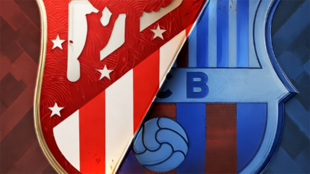 Escudos Atletico y Barcelona